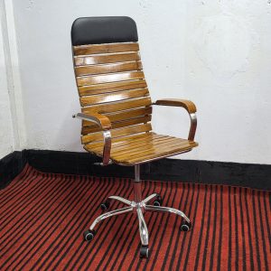 Wood Shagun Chair - Tapper Model wood colour..